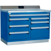 Rousseau métal Workbench W/Multi-Drawer Tool Box GT-XHG0002S_055, 1 trousse à outils, 48" W, Avalanche bleu