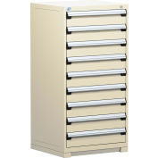 Rousseau Metal® R5ADG-5813KD-041 Armoire modulaire robuste, 9 tiroirs, Beige