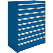 Rousseau Metal Heavy Duty Modular Drawer Cabinet 9 Drawer Full Height 48"W - Avalanche Blue