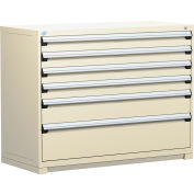 Rousseau métal robuste tiroir modulaire Cabinet 6 tiroirs comptoir haut 60" W - Beige