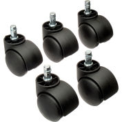 Interion® 50mm Casters w/Barrel, 5 Per Set