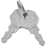Replacement Keys For Outer Door of Global Industrial Narcotics Cabinet 436952, 2pcs Key# 155