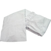 R&R Value Twin Size Fitted Bed Sheets, 80" x 36" x 7" - White - 12 Pack