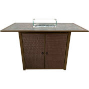 AZ Patio Heaters Rectangluar Bar Hauteur Carrelage Top Fire Pit avec pare-vent