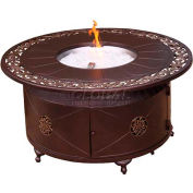 Hiland Fire Pit HIL-FP-1201 Propane 42000 BTU rondes Cast Aluminium Bronze