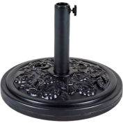 AZ Patio Heaters Round Concrete Base for Market Umbrella, Plastic, 33 lbs, Black