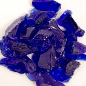Hiland feu verre RGLASS-CB 1/2" à 1" diamètre recyclé Cobalt Blue 10LBS