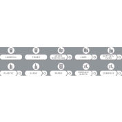 Flux de déchets Rubbermaid Label Kit D pour camions Rollout/Tilt - 1977788