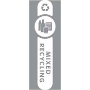 Label du flux de déchets Rubbermaid mixte Kit de recyclage pour Slim Jim - 1992437