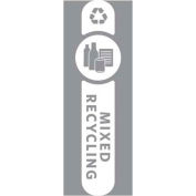 Rubbermaid Waste Stream Label Mixed Recycling Kit for Slim Jim - 1992437