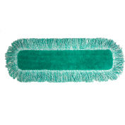 Produits commerciaux Rubbermaid Tampon anti-poussière de 36 » avec frange, polyester/nylon, vert