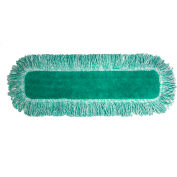 Produits commerciaux Rubbermaid Tampon anti-poussière de 36 » avec frange, polyester/nylon, vert