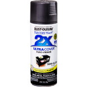 Rust-Oleum Painter's Touch 2X Ultra Cover Spray Paint, Semi-Gloss Black, 12 oz., 249061 - Pkg Qty 6