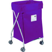 R&B Wire Products Narrow Collapsible Hamper, Steel, Purple Vinyl Bag