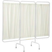 R&B Wire Antimicrobial 3 Panel Medical Privacy Screen, 81 « L x 69 « H, Panneaux de vinyle crème