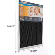 Air-Care Permanent Washable Electrostatic Air Filter Wide Frame, 16 x 25 x 4", MERV 8