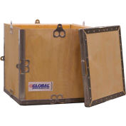 Global Industrial™ 4 Panel Hinged Shipping Crate w/ Lid, 11-1/4"L x 11-1/4"W x 11-1/2"H