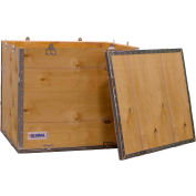Global Industrial 4-Panel Hinged Shipping Crate with Lid, 24" x 20" x 20" O.D.