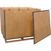 Global Industrial™ 6 Panel Shipping Crate w/ Lid & Pallet, 47-1/4"L x 39-1/4"W x 36-1/2"H