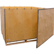 Global Industrial™ 6 Panel Shipping Crate w/ Lid & Pallet, 60"L x 48"W x 48"H