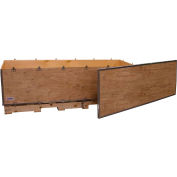 Global Industrial 6 Panel Shipping Crate w/ Lid & Pallet, 71-1/4"L x 23-1/4"W x 17-1/2"H