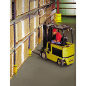 Rack Sentry® Rack Protector with Cutout, 4" x 3" Opening, 18"H, Yellow