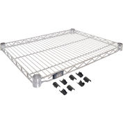 Tablette en treillis métallique Nexel® S1824C, 24 po l x 18 po P, chromé