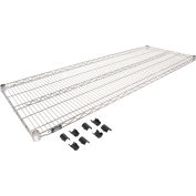 Tablette en treillis métallique Nexel® S2160C, 60 po l x 21 po P, chromé