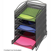 Safco® Steel Mesh Desktop Organizer with 5 Drawers Black