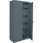 Sandusky Classic Series All-Welded Storage Cabinet, Turn Handle, 36"Wx24"Dx72"H, Charcoal
