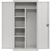 Armoire de rangement combinée entièrement soudée Sandusky® Elite, porte pleine, 36 po L x 18 po P x 72 po H, gris