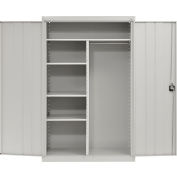 Armoire de rangement combinée entièrement soudée Sandusky® Elite, porte pleine, 46 po L x 24 po P x 72 po H, gris