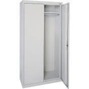 Sandusky® Armoire de garde-robe entièrement soudée Elite, porte pleine, 36 po L x 24 po P x 72 po H, gris tourterelle