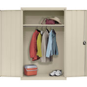 Sandusky® Armoire armoire entièrement soudée, porte pleine, 46 po L x 24 po P x 72 po H, mastic