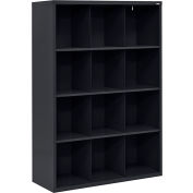 Sandusky Cubbie rangement Organizer - 12 Sections - noir