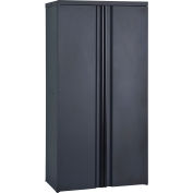 Armoire de rangement Sandusky® prête à assembler, 36 po L x 18 po P x 72 po H, noir texturé, non assemblé