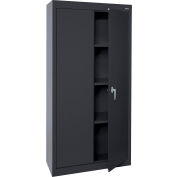 Armoire de rangement Sandusky® Value Line, 30 po L x 18 po P x 72 po H, noir texturé, entièrement soudé