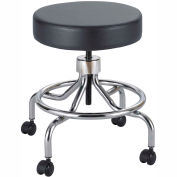 Safco® Lab tabouret - vinyle - vis ascenseur - H 25"- noir