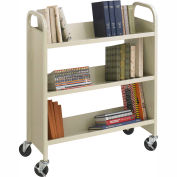 Safco® 5358SA Steel 3-Shelf Single-Sided Book Cart