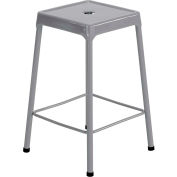 Safco® Steel Stool 25" Counter Height - Argent