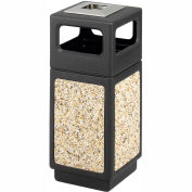 Safco® Canmeleon Aggregate Panel, Ash Urn/Side Open, 15 Gallon Black, 9470NC