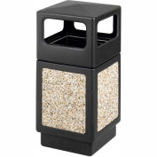 Safco® Canmeleon™ Aggregate Panel, Side Open, 38 Gallon, Black - 9472NC