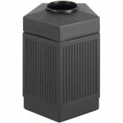 Safco® Canmeleon Indoor/Outdoor, 45 Gallon Pentagon Black, 9486BL