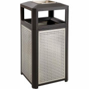 Safco® Evos™ Série Steel Garbage Can w/ Ash, 38 Gallon, 9935BL