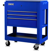 Proto® 550SS Heavy Duty Utility Cart W/ 3 Drawers, 23"D x 46"H, Blue