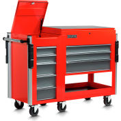 Proto® Utility Cart Side Cabinet W / 5 tiroirs, 18 « L x 20 « P x 34 « H, Rouge