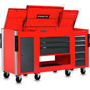 Chariot utilitaire modulaire Proto® W / 3 tiroirs, 37 « L x 20 " P x 43 « H, Rouge