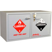 Mini Stak-a-Cab™ Combo Acid/Flammable Cabinet w/Self-Closing, 31"W x 14-1/2"D x 17"H