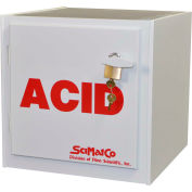 6x2.5 Liter, Bench Polypropylene Acid Cabinet, 16"W x 16-1/2"D x 16"H