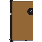 Screenflex 4' H porte - monté à la fin du diviseur de pièce - vinyle-santal